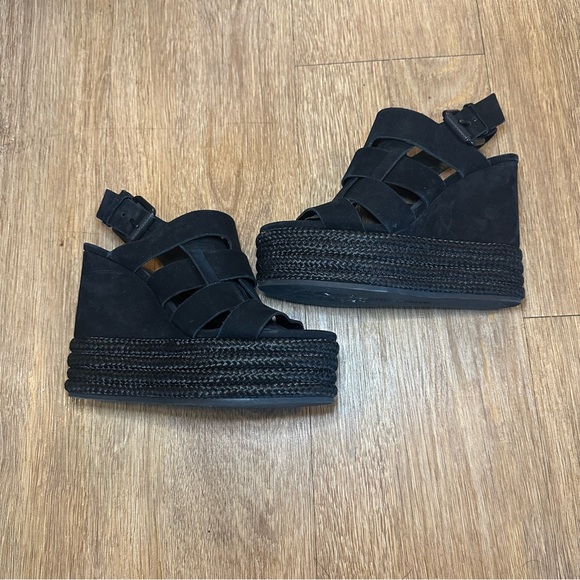 AllSaints Marzee Wedge Sandals - Picture 6 of 9